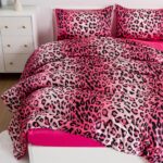 Leopard Print Sateen Comforter: Silky-Smooth Touch; Sensual and Luxurious Ultra-Soft Microfiber Bedding Set (5-Piece Set); Lightweight and Breathable