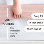 100% Microfiber 60" x 80" Queen Size Fitted Sheet (fitted sheet only), hotel quality deep pocket fitted sheet, protects mattresses up to 14 inches thick, machine washable and colorfast, doesn't shift easily, lotus pink