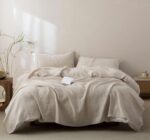 100%  Pure Linen Sheets Set Twin Size,Oeko-TEX Certified Bedding, All-Season Breathable for Hot Sleepers,16 Inch Deep Pocket Machine Washable 3-Piece (Natural Linen)